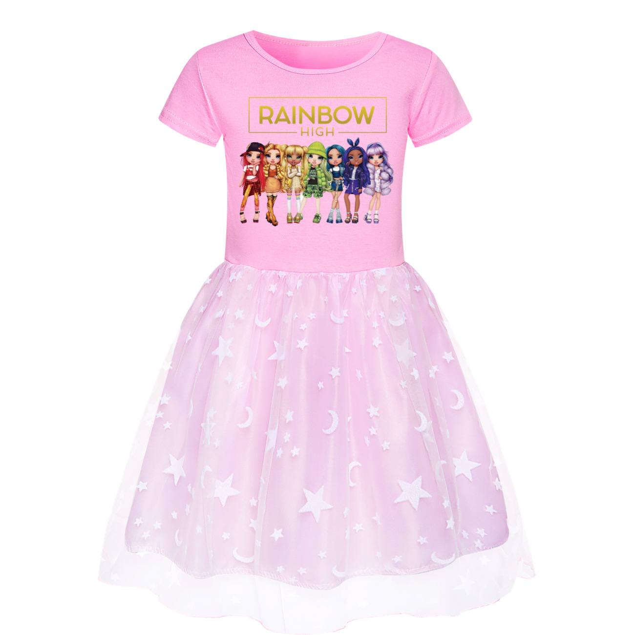 New girl rainbow high-end clothing rainbow dress bag party princess dress gift - Picture 9 of 15