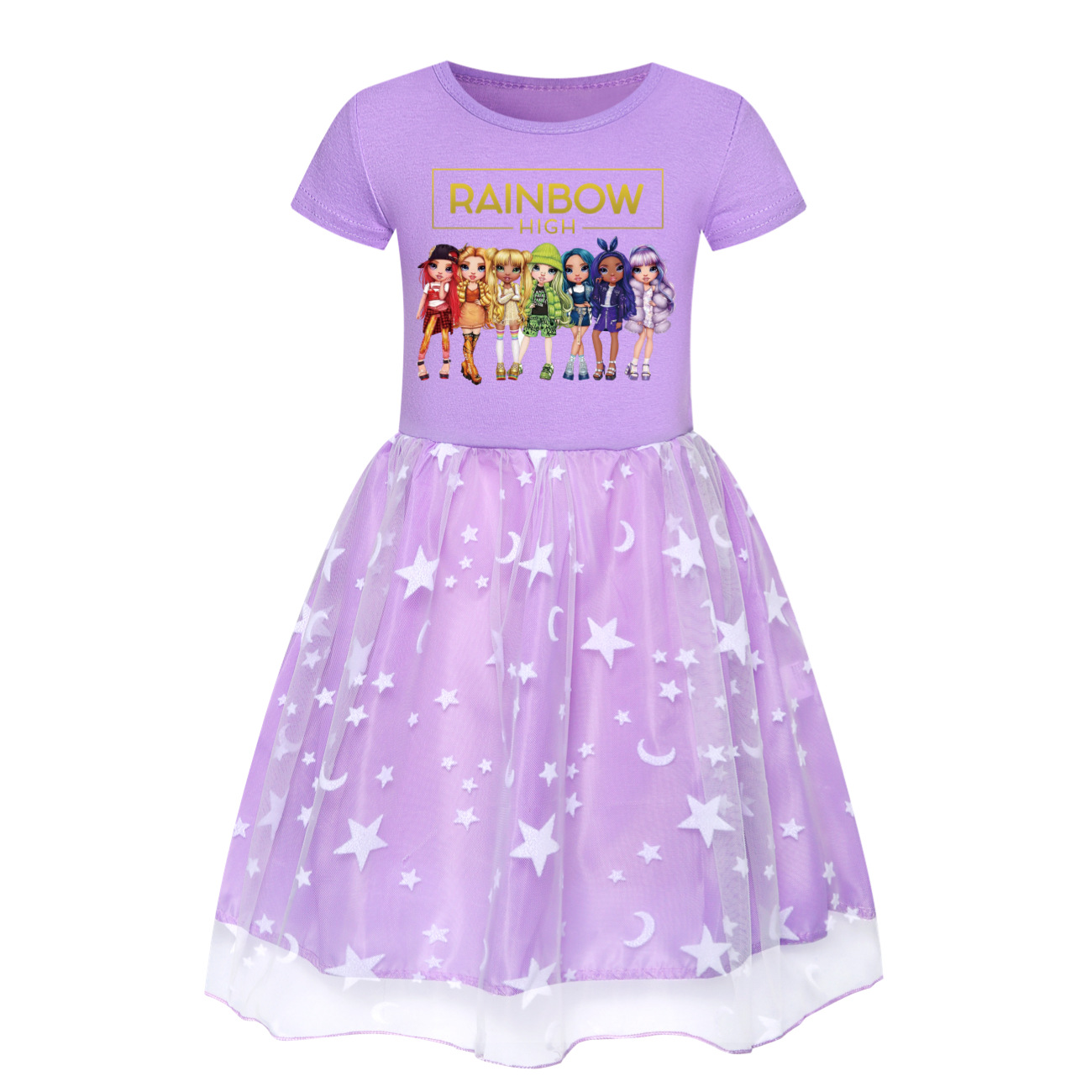 New girl rainbow high-end clothing rainbow dress bag party princess dress gift - Picture 10 of 15