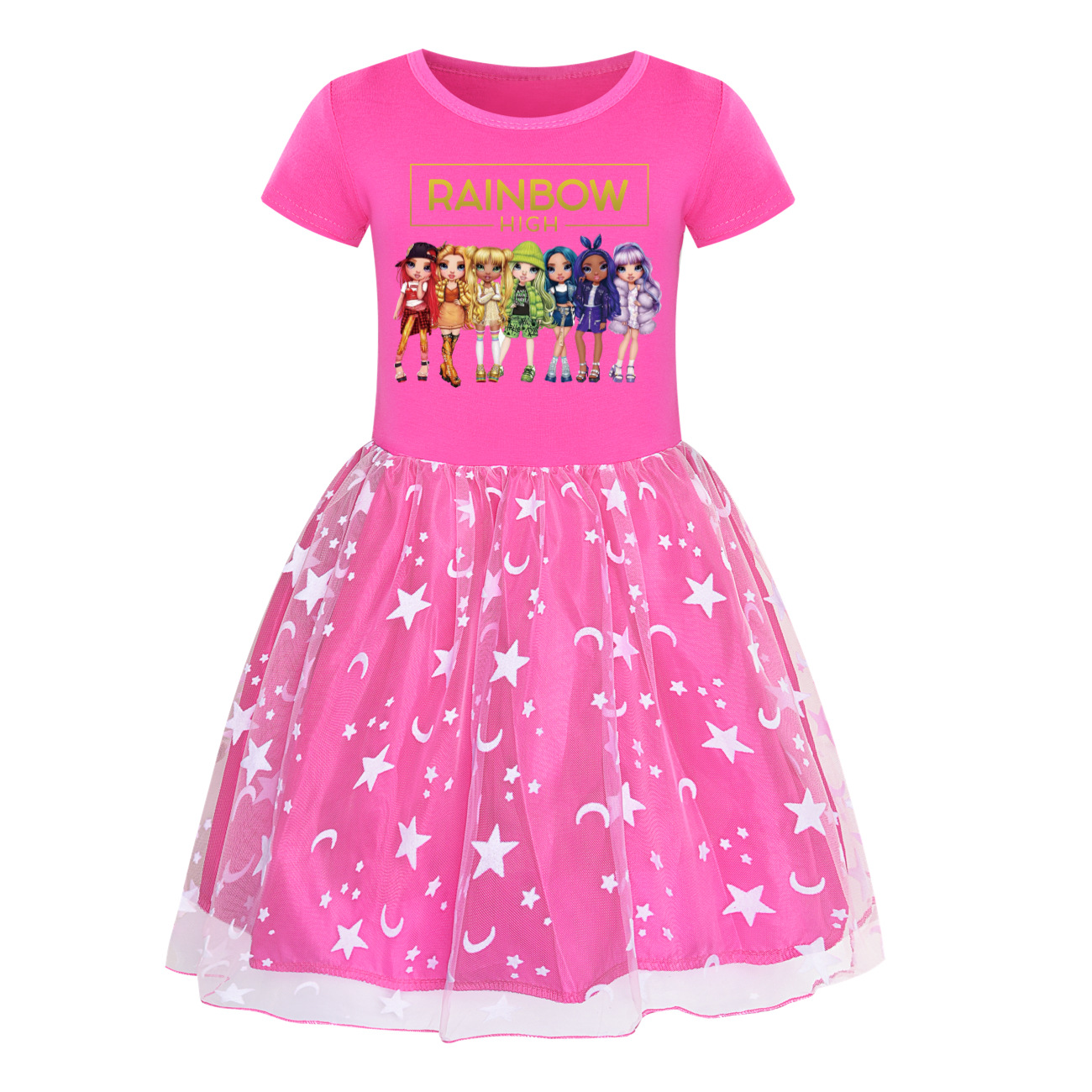 New girl rainbow high-end clothing rainbow dress bag party princess dress gift - Picture 11 of 15