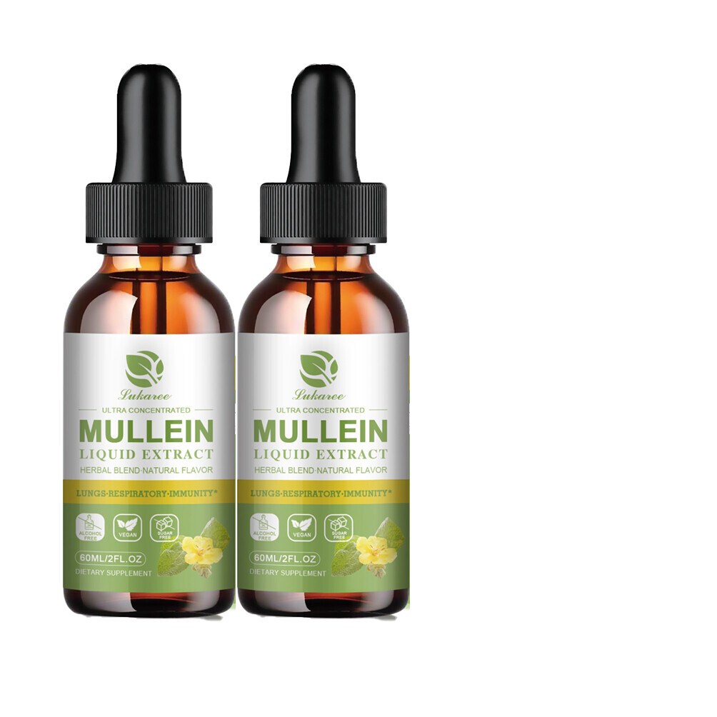 Mullein Leaf Extract Drops 60ml Lung Cleanse Respiratory Herbal Drop Health Care - Picture 11 of 13