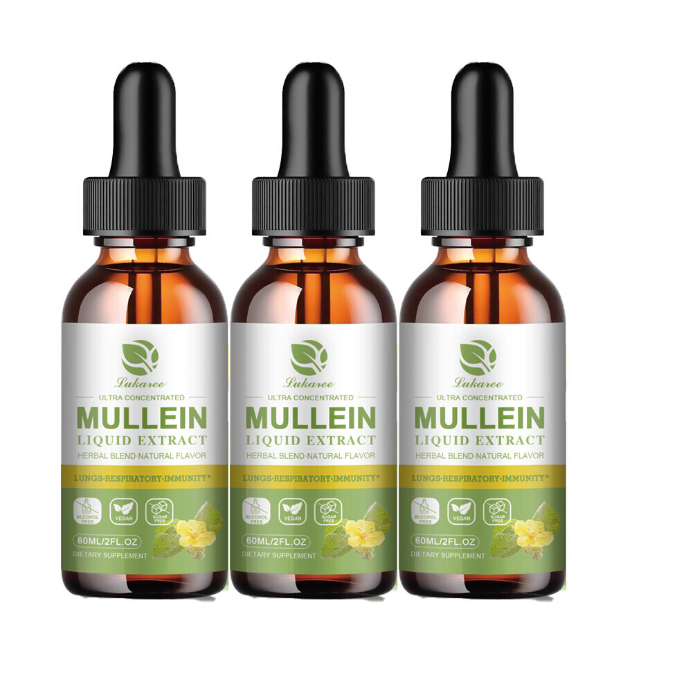 Mullein Leaf Extract Drops 60ml Lung Cleanse Respiratory Herbal Drop Health Care - Picture 12 of 13