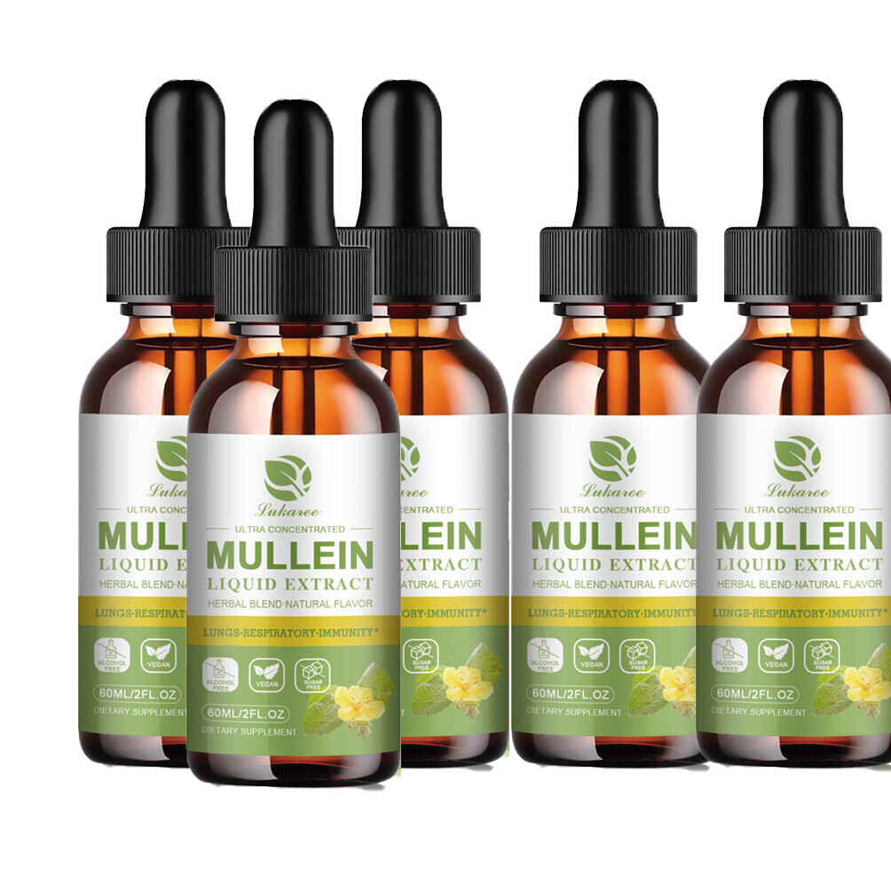 Mullein Leaf Extract Drops 60ml Lung Cleanse Respiratory Herbal Drop Health Care - Picture 13 of 13
