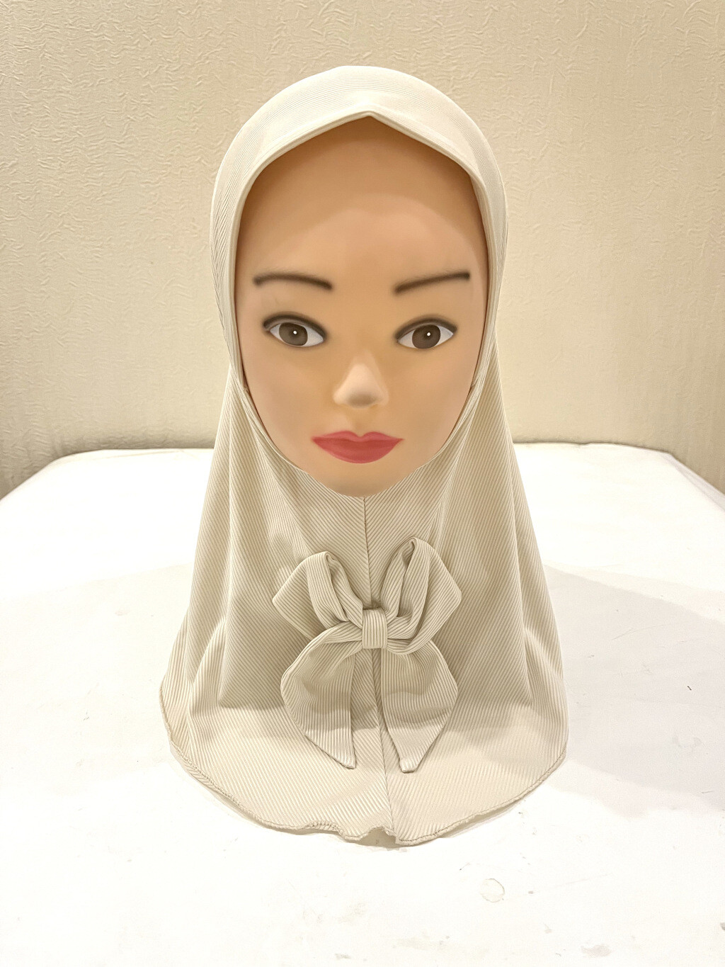 2-6 Years Old Eid Girl Hijabs Cap Muslim Bowknot Scarf Islam Pray Hijabs Hat - Picture 27 of 35