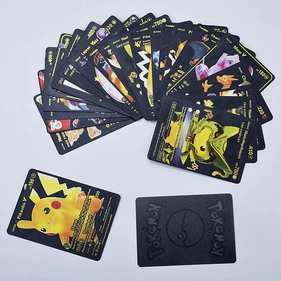 55PCS Pokemon Card Foil GOLD PACK 55 CARDS TCG GX Vmax GX Card Charizard Rare - Picture 32 of 36