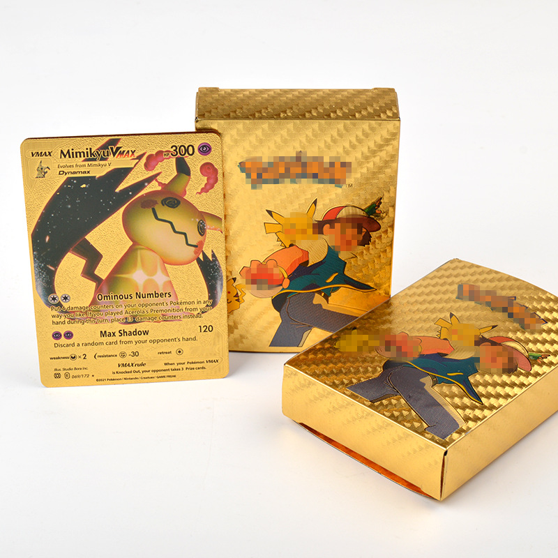 55PCS Pokemon Card Foil GOLD PACK 55 CARDS TCG GX Vmax GX Card Charizard Rare - Picture 25 of 36