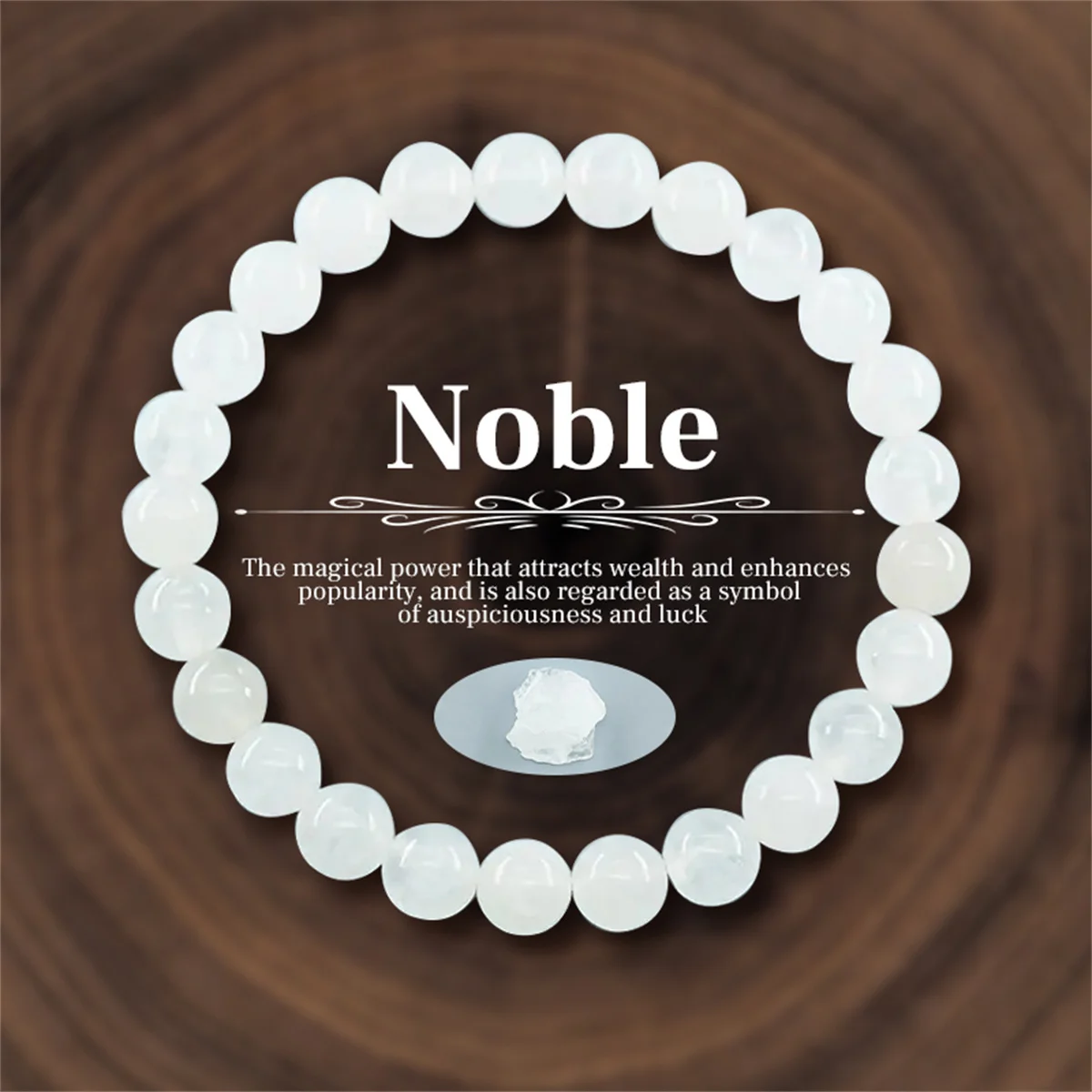 8 mm Naturstein Perlen Armbänder für Frauen Männer bringen Reichtum Liebe Energie Armreif - Bild 24 von 37