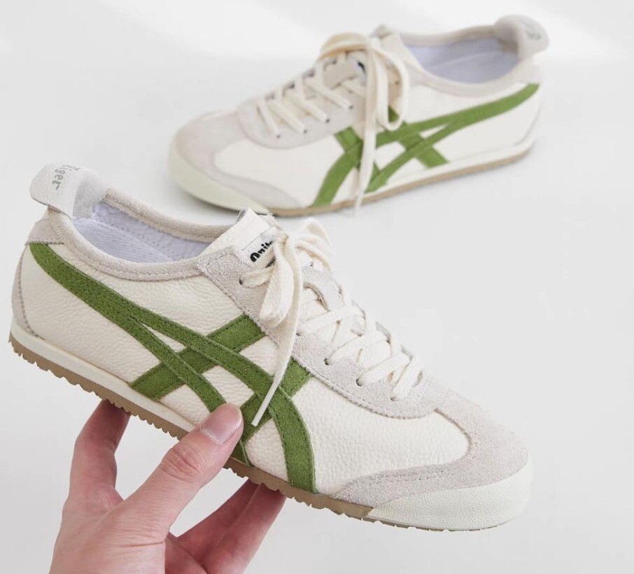 999Nuevo Clásico Unisex Onitsuka Tiger México66 Blanco Abedul/Verde Zapatos Tenis - Imagen 20 de 23