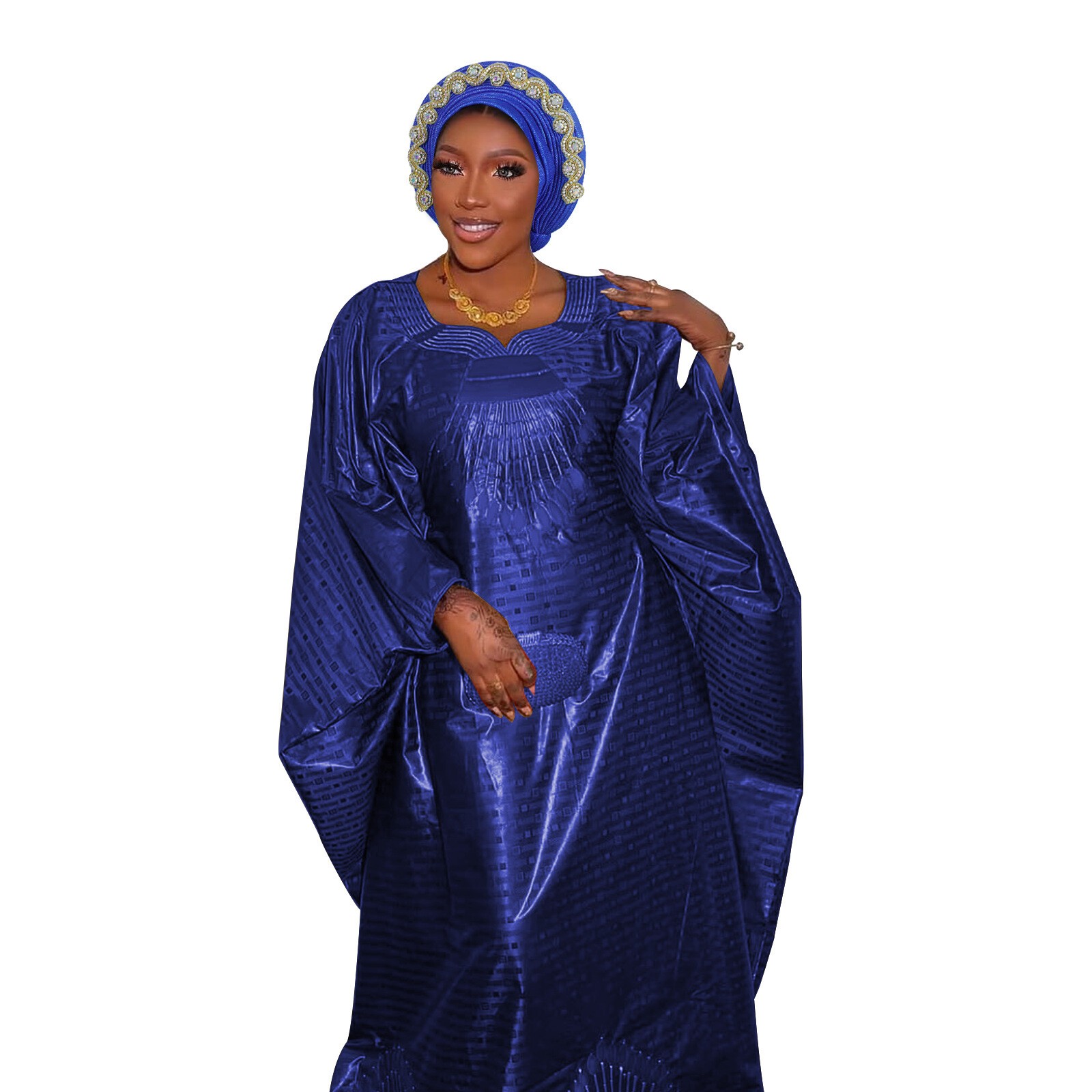 Gorra de hiyab africana para mujer Aso Oke Gele sombrero automático boda gorro cabeza envolvente - Imagen 58 de 89