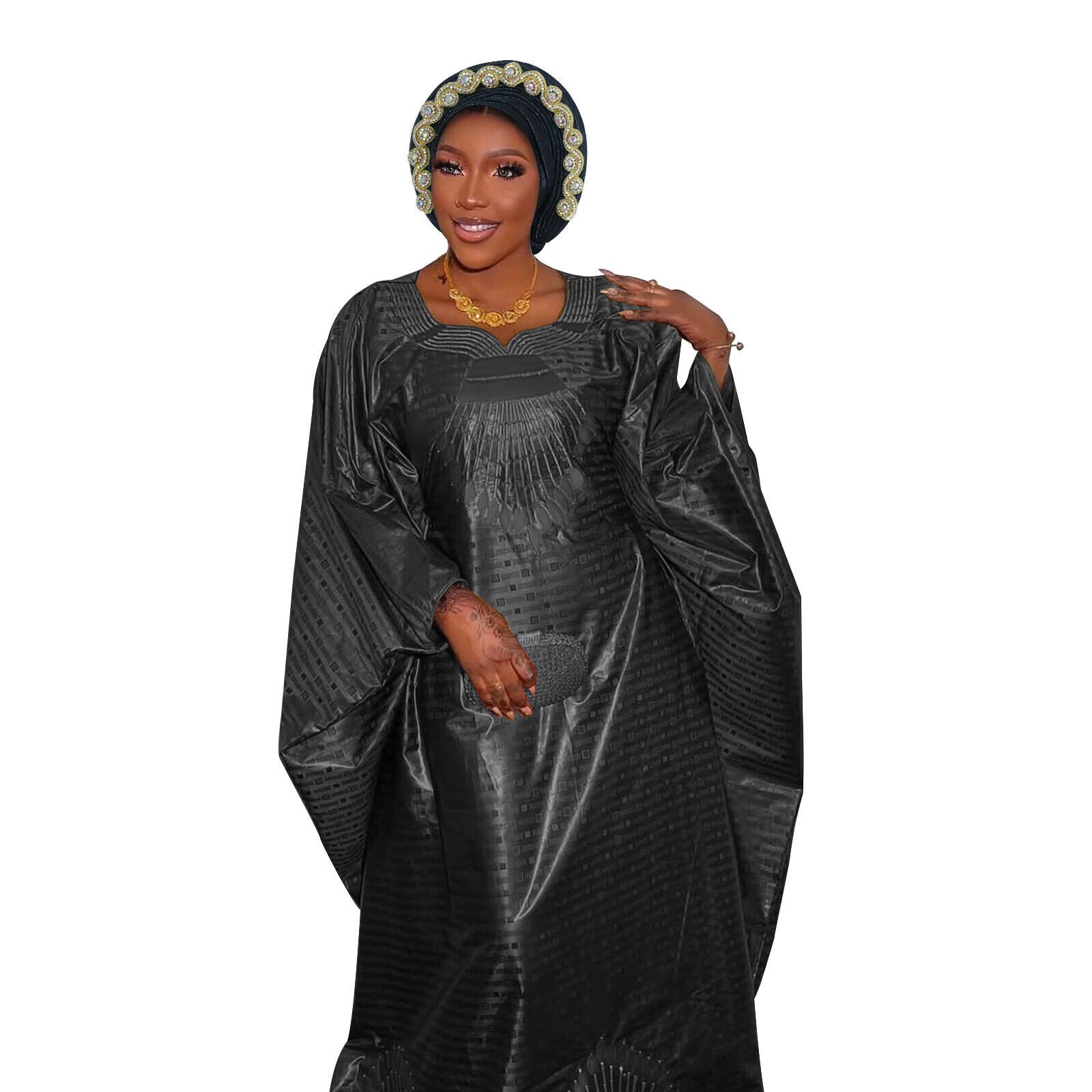 Gorra de hiyab africana para mujer Aso Oke Gele sombrero automático boda gorro cabeza envolvente - Imagen 59 de 89