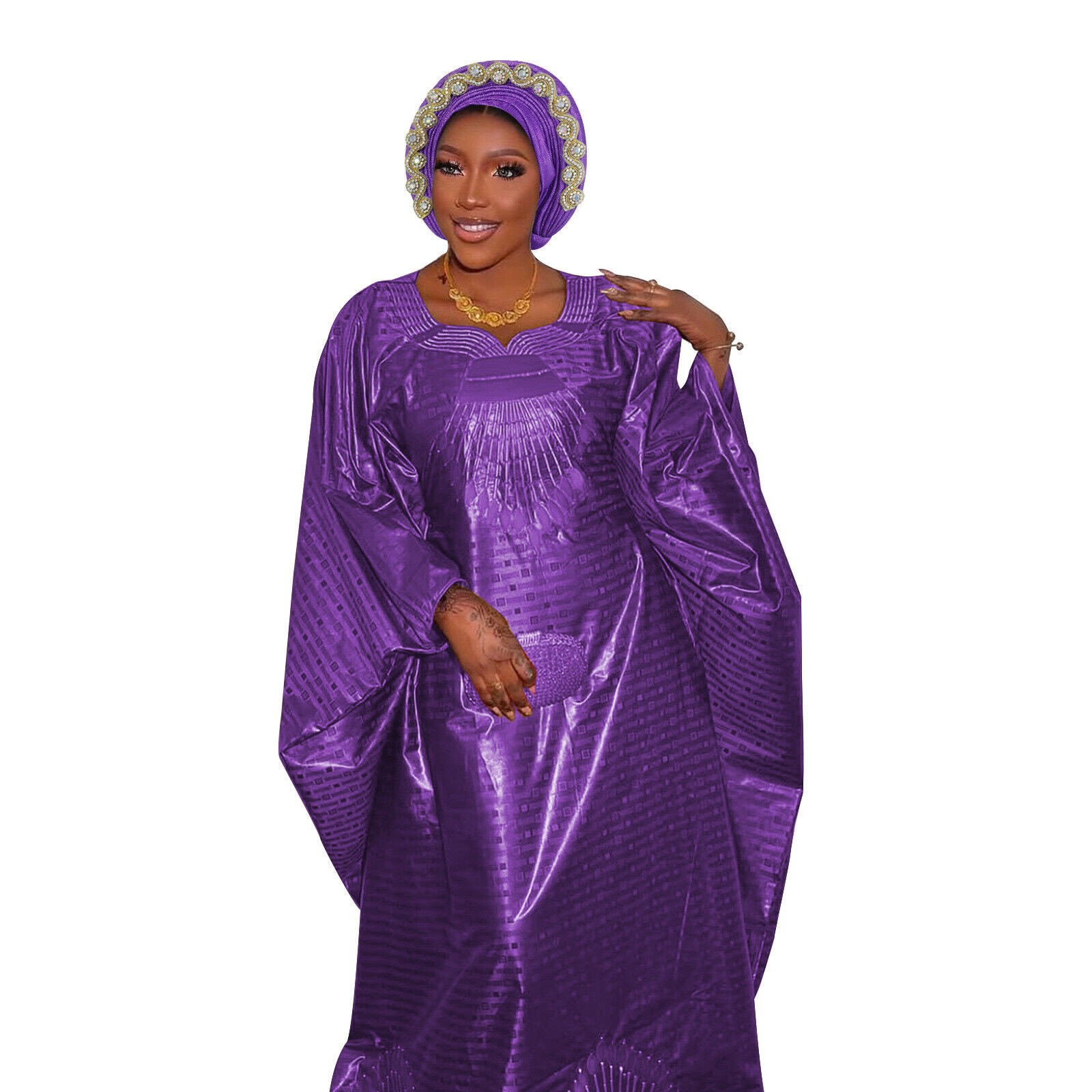 Gorra de hiyab africana para mujer Aso Oke Gele sombrero automático boda gorro cabeza envolvente - Imagen 60 de 89