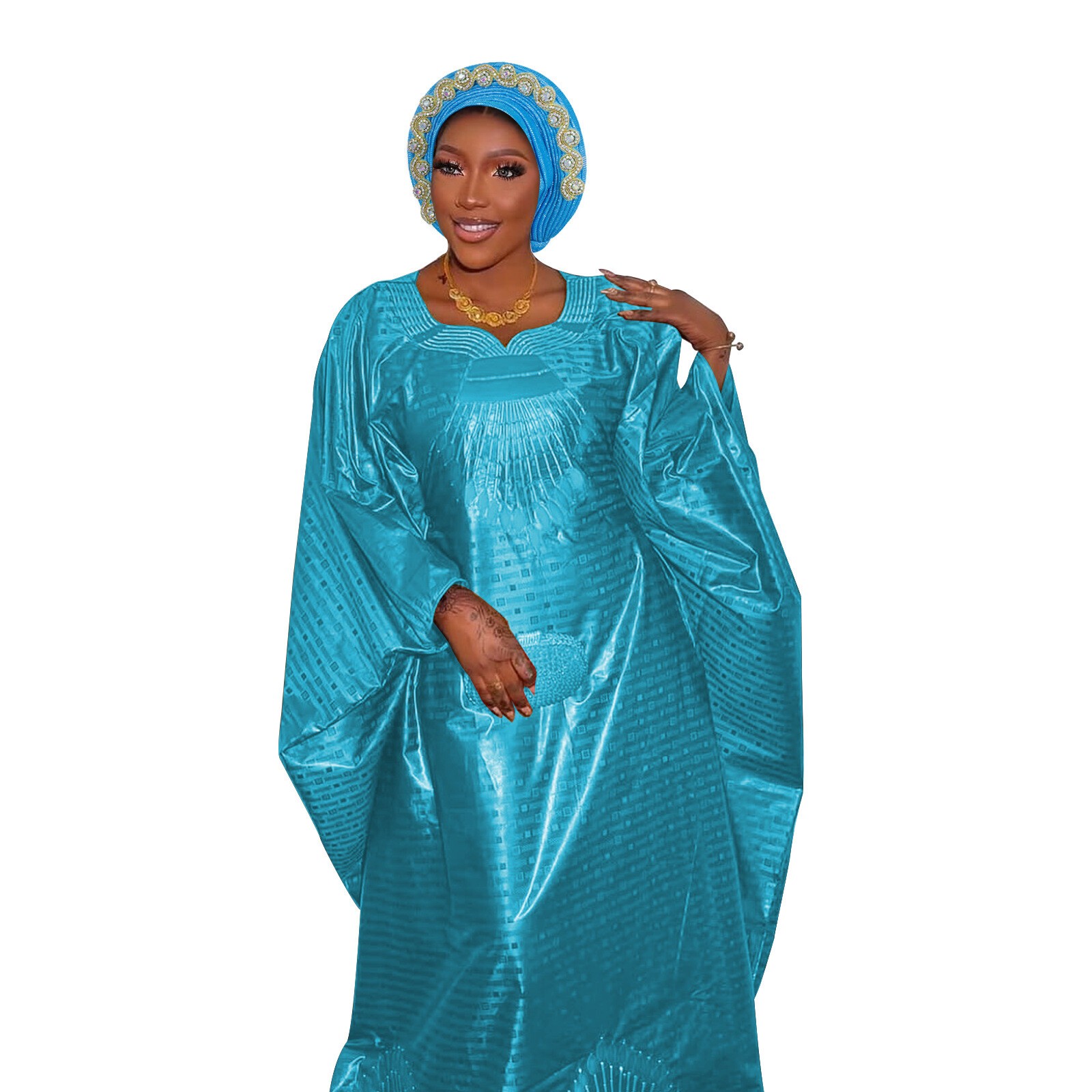 Gorra de hiyab africana para mujer Aso Oke Gele sombrero automático boda gorro cabeza envolvente - Imagen 65 de 89