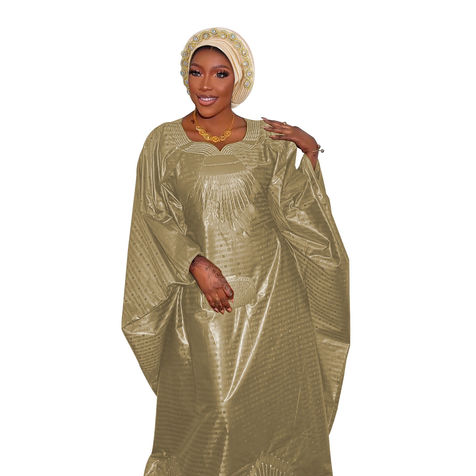 Gorra de hiyab africana para mujer Aso Oke Gele sombrero automático boda gorro cabeza envolvente - Imagen 66 de 89