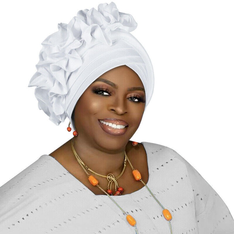 Gorra de hiyab africana para mujer Aso Oke Gele sombrero automático boda gorro cabeza envolvente - Imagen 76 de 89