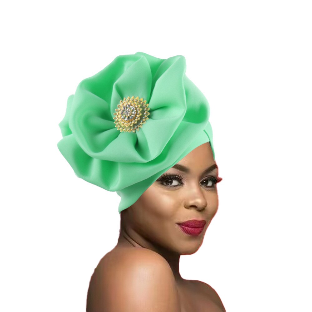 Gorra de hiyab africana para mujer Aso Oke Gele sombrero automático boda gorro cabeza envolvente - Imagen 87 de 89