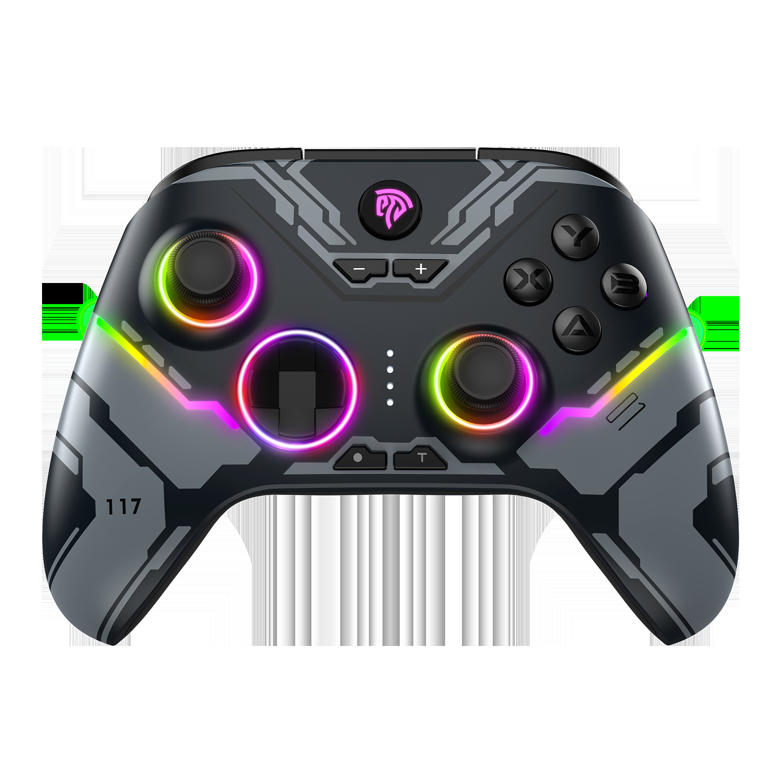 Controlador de juego inalámbrico EasySMX Hall X15 RGB Cool Lighting Mecha Starry Sky - Imagen 8 de 9