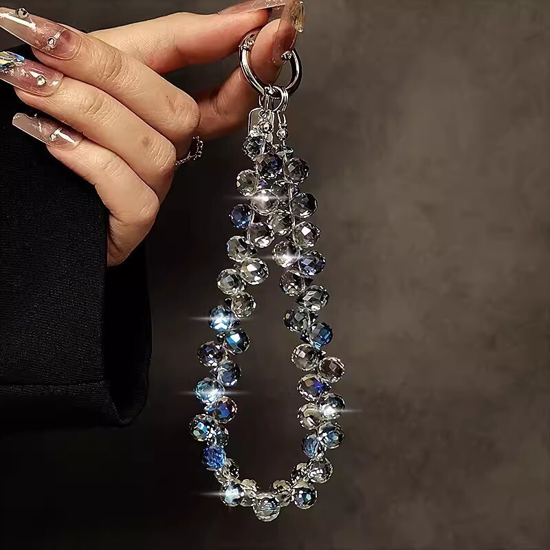 Luxury Mobile Phone Charm Crystal Beads Strap Cord Chain Keys Holder Gifts New - Zdjęcie 25 z 30