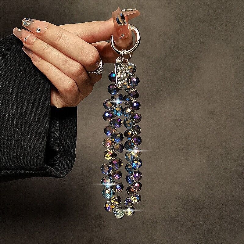 Luxury Mobile Phone Charm Crystal Beads Strap Cord Chain Keys Holder Gifts New - Zdjęcie 27 z 30