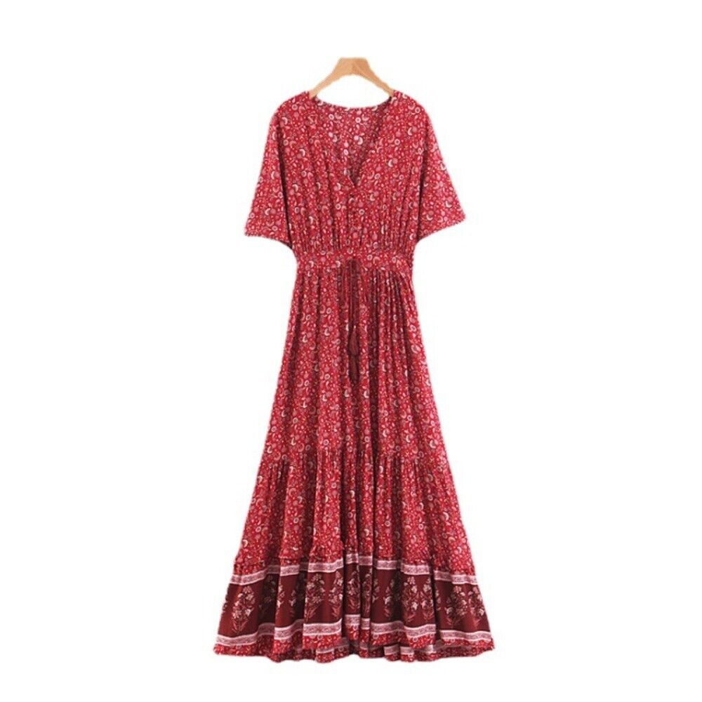 Printed dress Bohemian long skirt seaside vacation style - Picture 9 of 11