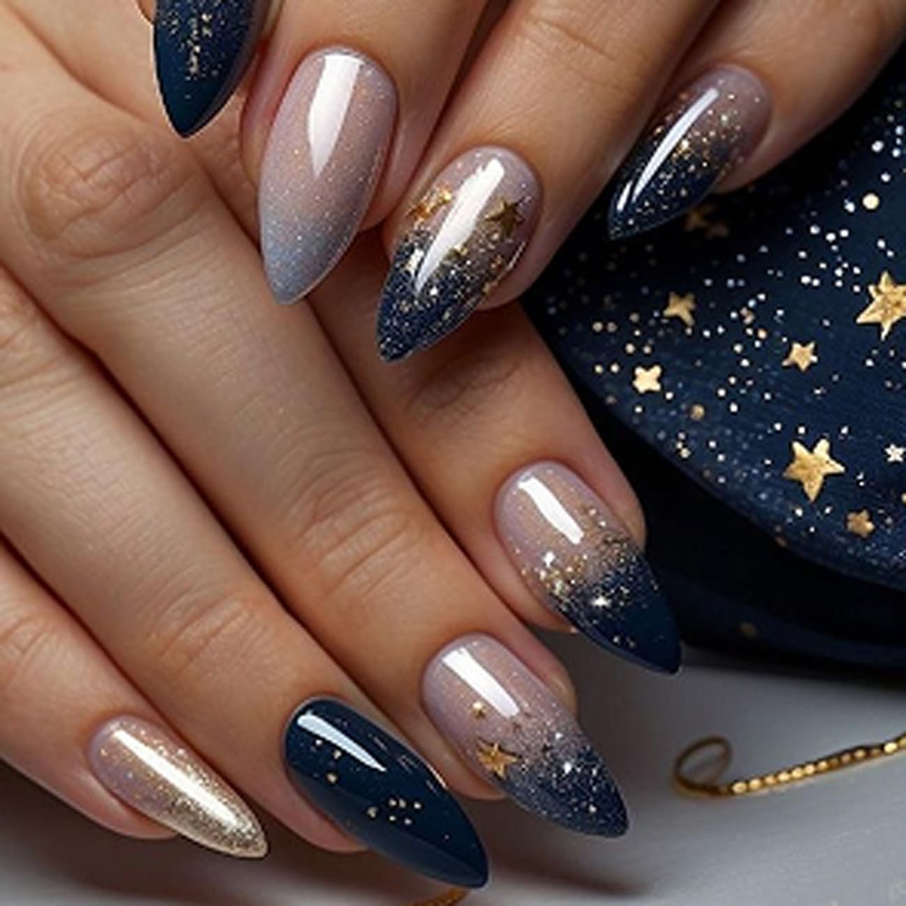 24Pcs French Press On Nails Short Oval Red Hawaii Flower Summer Stick On Nail