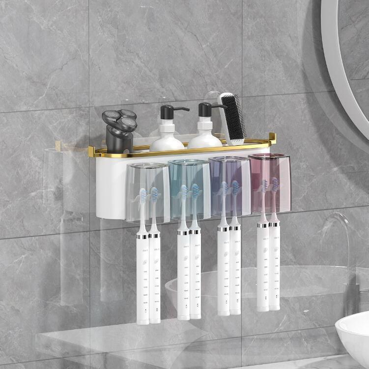 Wall Mounted Toothbrush Draining Organizer Racks Toothbrush Holders for Bathroom - Picture 27 of 30