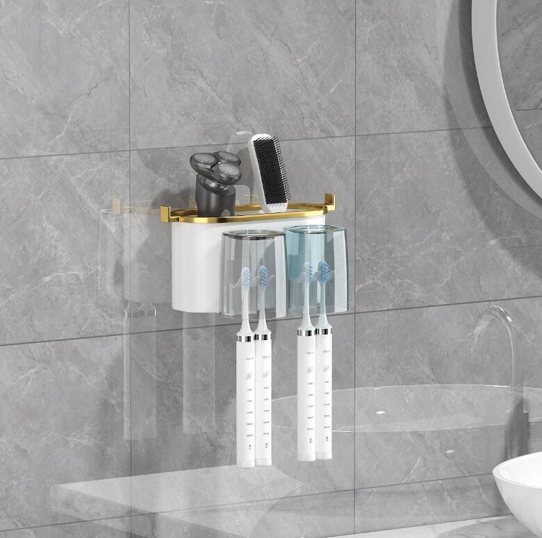 Wall Mounted Toothbrush Draining Organizer Racks Toothbrush Holders for Bathroom - Picture 29 of 30
