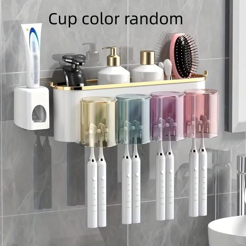Wall Mounted Toothbrush Draining Organizer Racks Toothbrush Holders for Bathroom