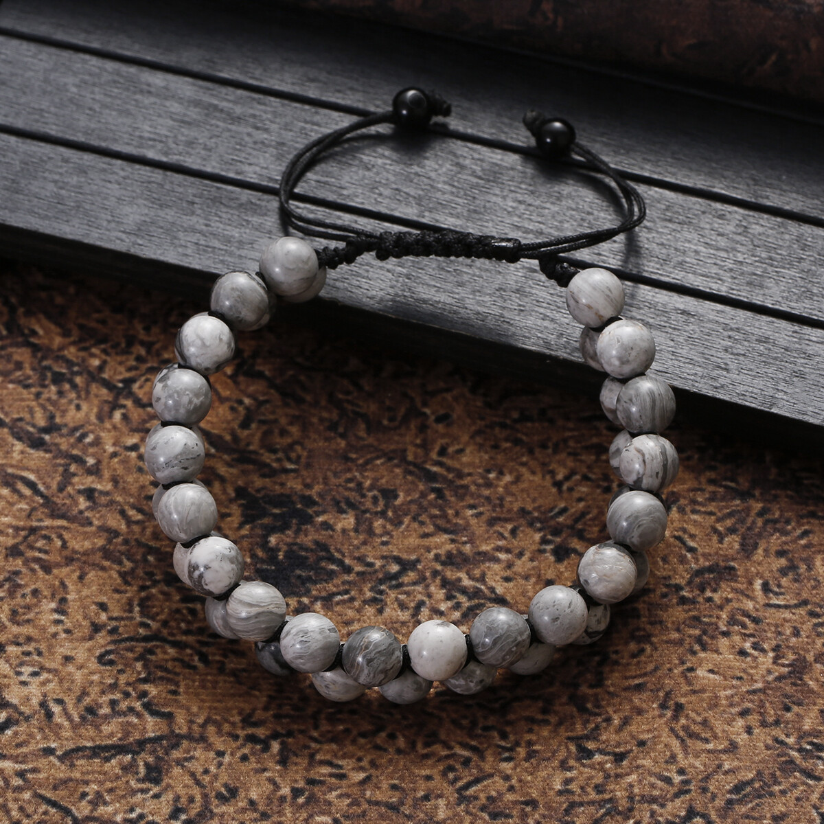 Double Row Triple Stone Beads Protection Crystal Healing Energy Bracelet for Men - Picture 24 of 26
