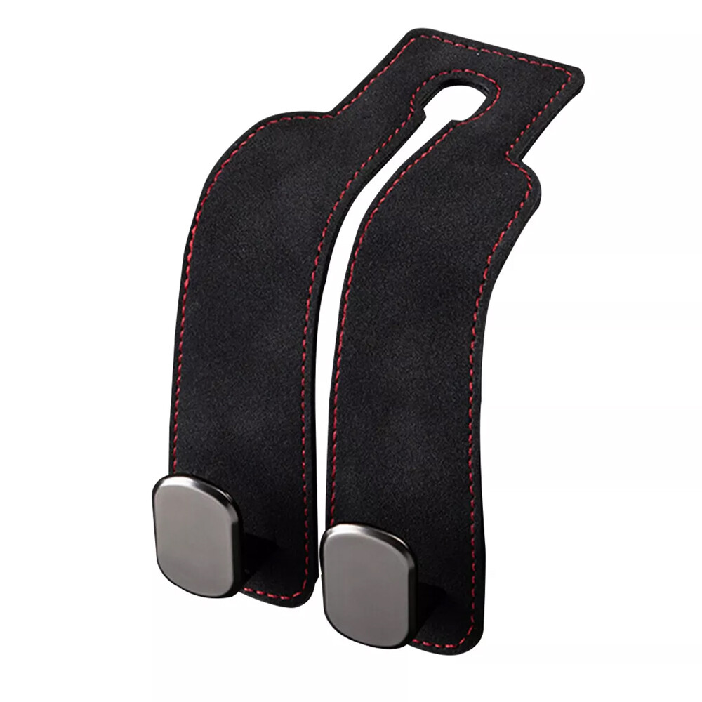 Flexible Leather Car Seat Back Headrest Storage Dual Hooks Hanger Holder Bracket - Picture 25 of 33