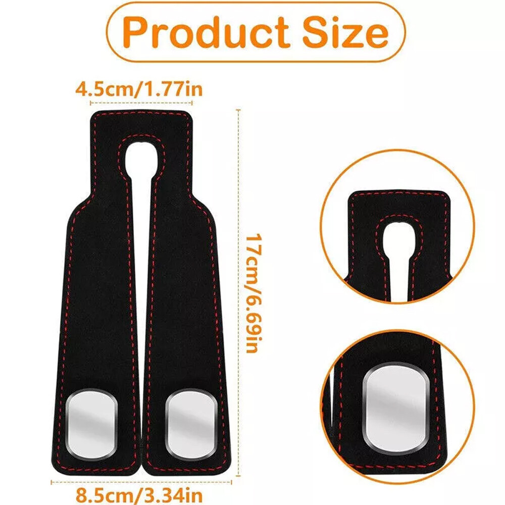 Flexible Leather Car Seat Back Headrest Storage Dual Hooks Hanger Holder Bracket - Picture 26 of 33