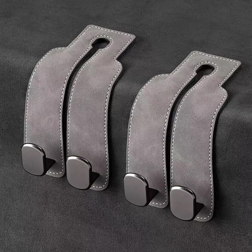 Flexible Leather Car Seat Back Headrest Storage Dual Hooks Hanger Holder Bracket - Picture 32 of 33
