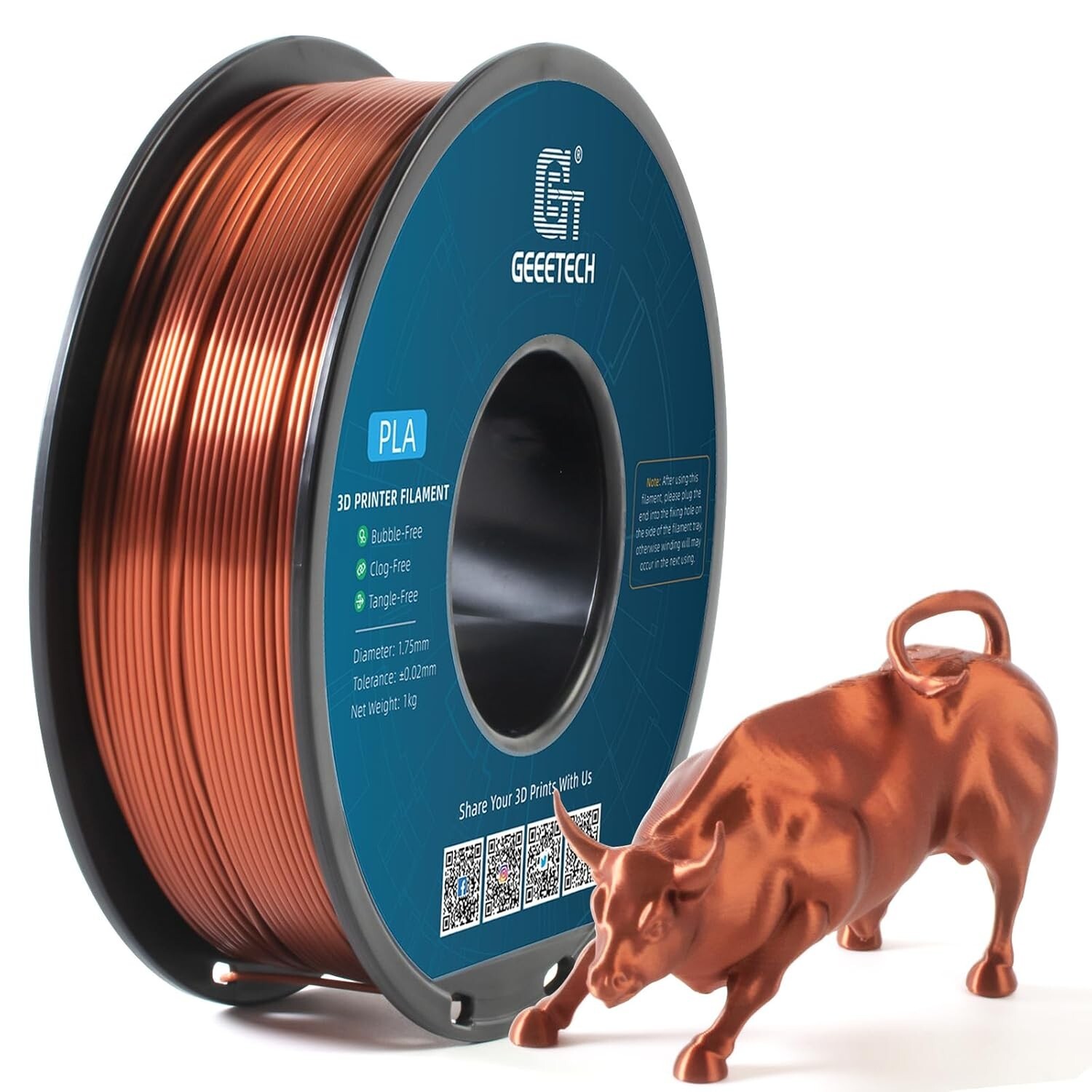 Geeetech 3D Printer Filament 1.75mm 1KG/roll PLA/PETG/TPU/ABS+/Silk PLA/HS-PLA - Picture 97 of 171