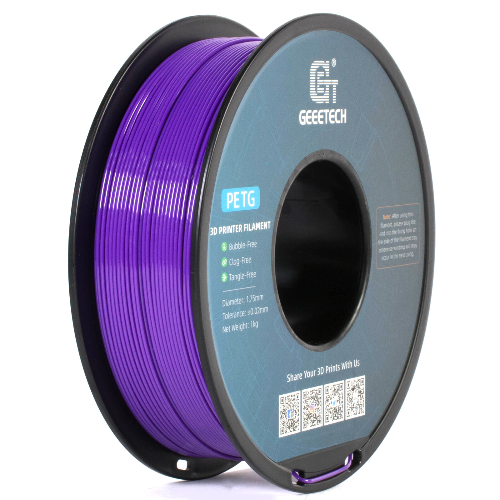 Geeetech 3D Printer Filament 1.75mm 1KG/roll PLA/PETG/TPU/ABS+/Silk PLA/HS-PLA - Picture 116 of 171