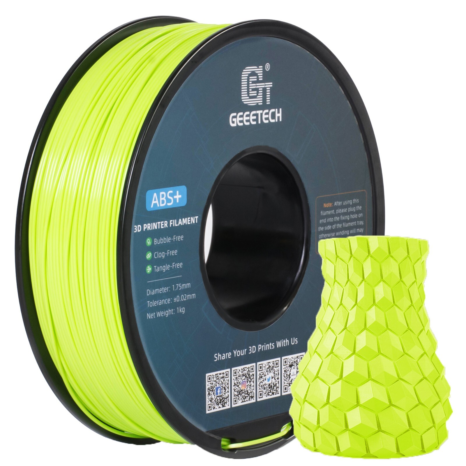 Geeetech 3D Printer Filament 1.75mm 1KG/roll PLA/PETG/TPU/ABS+/Silk PLA/HS-PLA - Picture 170 of 171