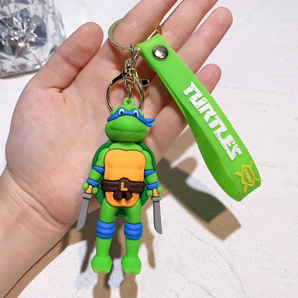 Hot Anime Ninja Turtles Keychain PVC Bag Pendant Keychain Doll Pendant - Picture 31 of 41