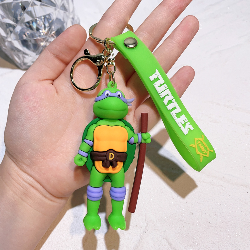 Hot Anime Ninja Turtles Keychain PVC Bag Pendant Keychain Doll Pendant - Picture 33 of 41