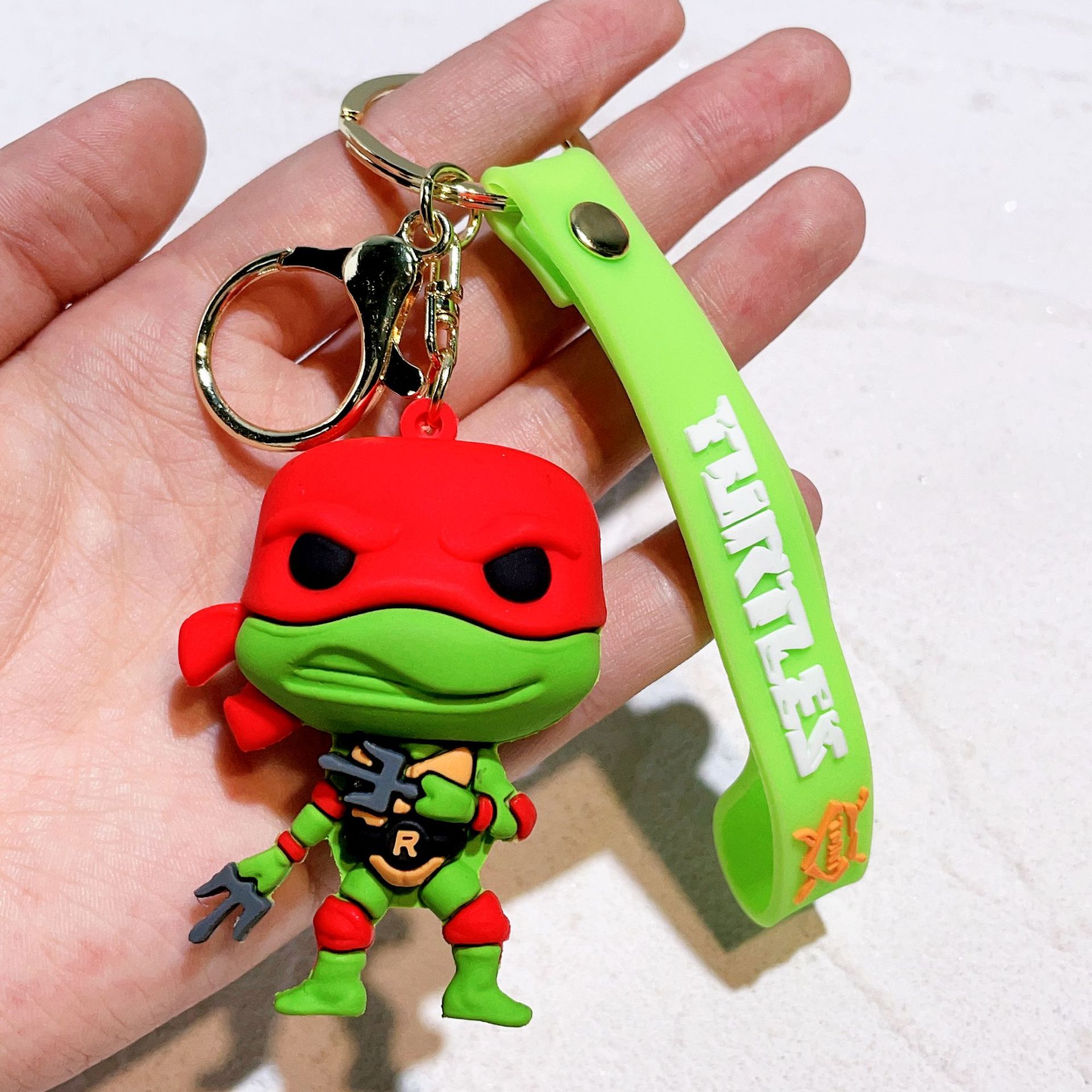 Hot Anime Ninja Turtles Keychain PVC Bag Pendant Keychain Doll Pendant - Picture 35 of 41