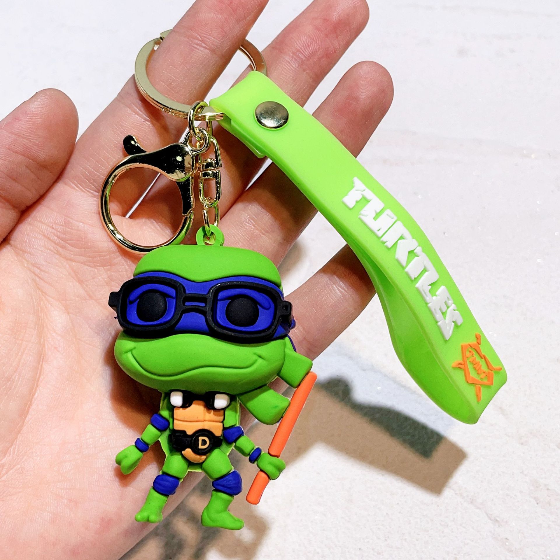 Hot Anime Ninja Turtles Keychain PVC Bag Pendant Keychain Doll Pendant - Picture 37 of 41