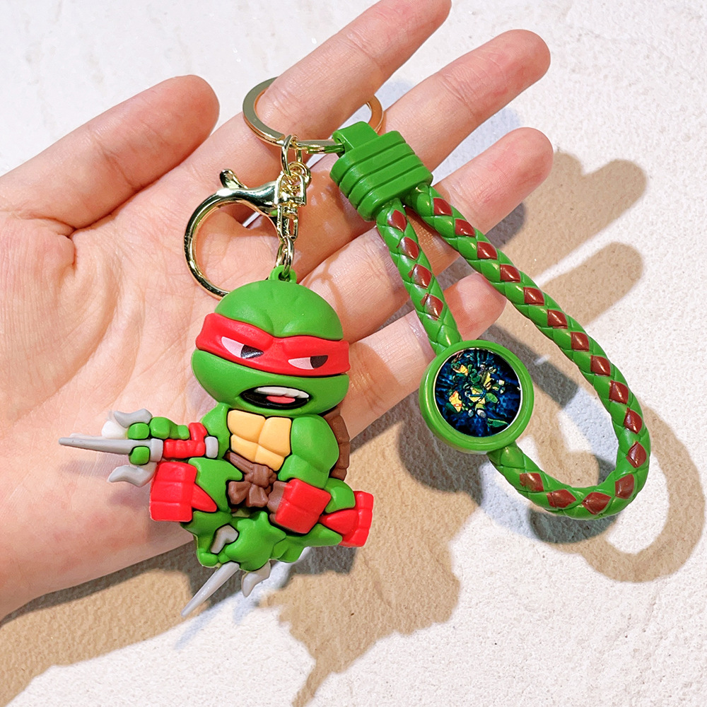 Hot Anime Ninja Turtles Keychain PVC Bag Pendant Keychain Doll Pendant - Picture 39 of 41