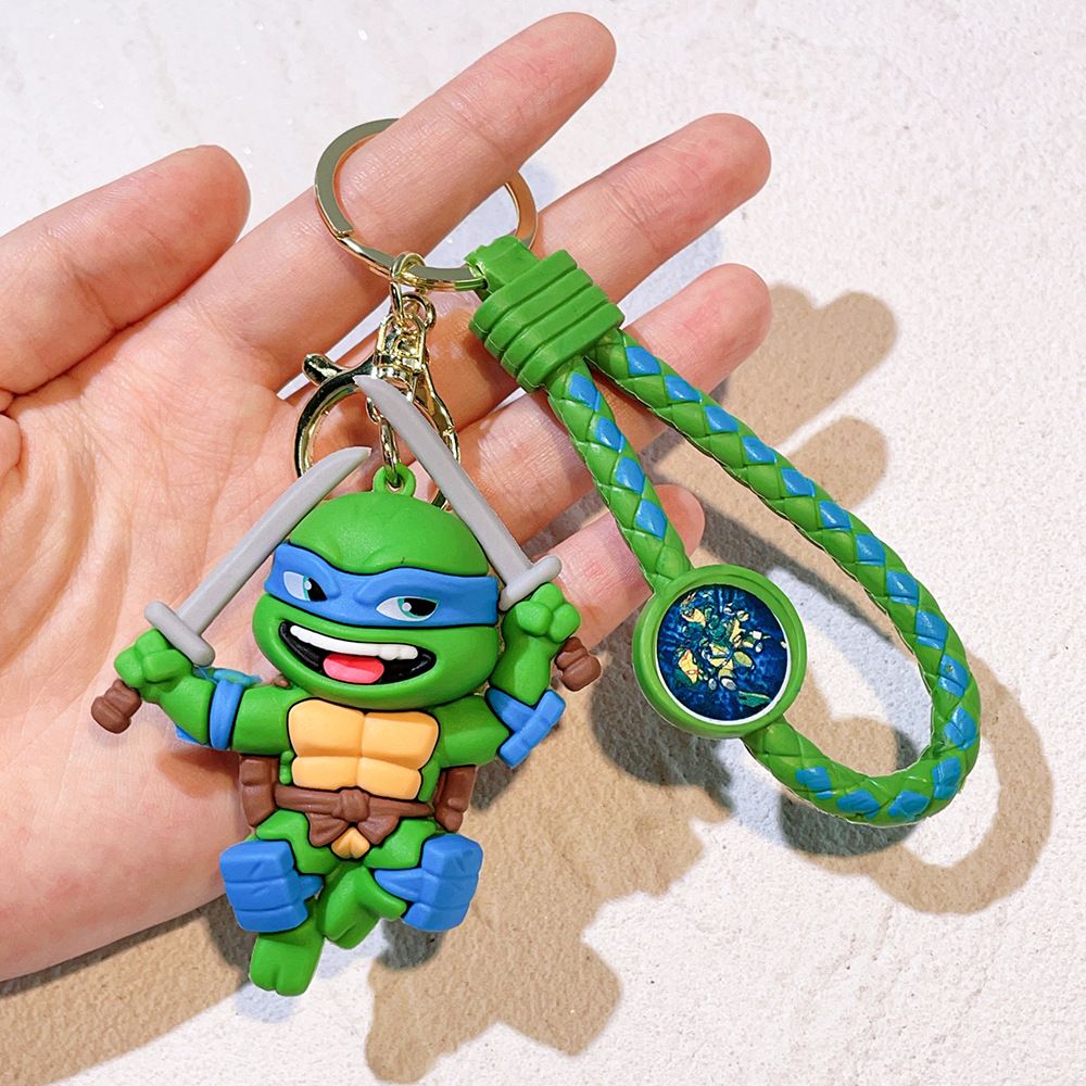 Hot Anime Ninja Turtles Keychain PVC Bag Pendant Keychain Doll Pendant - Picture 40 of 41
