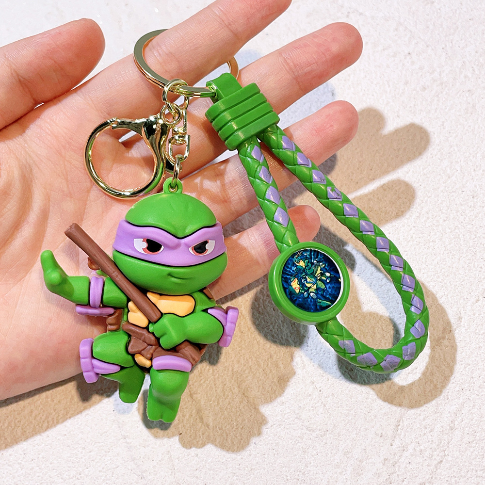 Hot Anime Ninja Turtles Keychain PVC Bag Pendant Keychain Doll Pendant - Picture 41 of 41