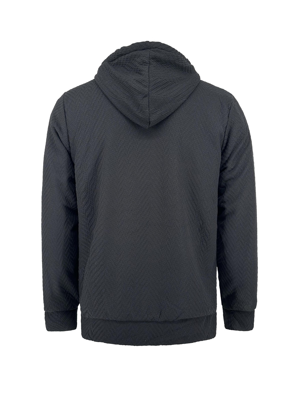 Jacquard Textured Hooded Jacket with Sherpa Lined Keep Warm - Picture 11 of 16