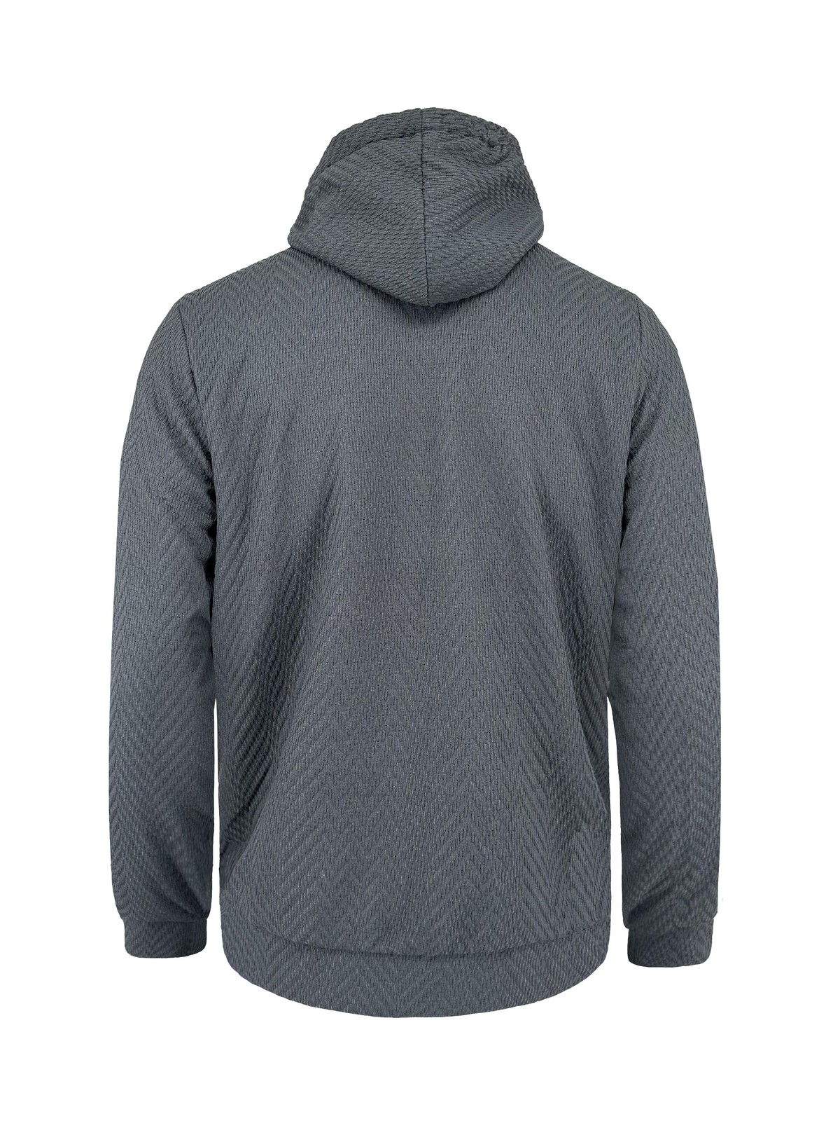 Jacquard Textured Hooded Jacket with Sherpa Lined Keep Warm - Picture 15 of 16