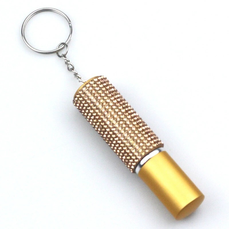 10ml Perfume Spray Bottle Rhinestones Travel Perfume Atomizer Keychain - Picture 12 of 15