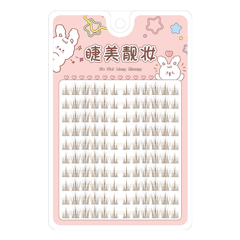 Brown Segmented False Eyelashes 10 Rows 120 Clusters for Dramatic Look - Picture 13 of 13