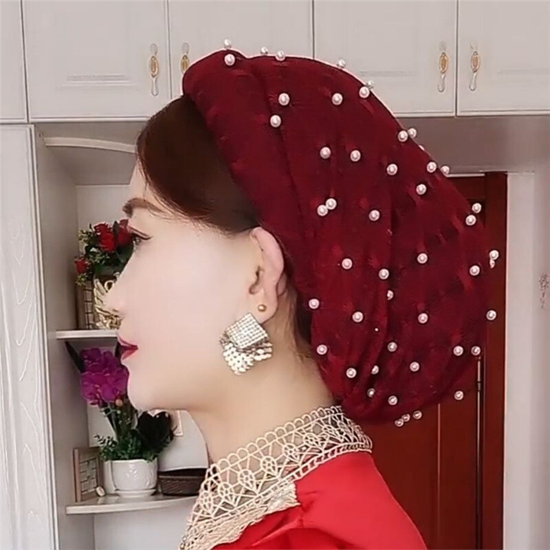 Mujeres Diadema Sombrero Cubierta para la Cabeza Gorras Turbante Islámico Pérdida de Cabello Gorro Dama Prendas para la Cabeza - Imagen 16 de 37