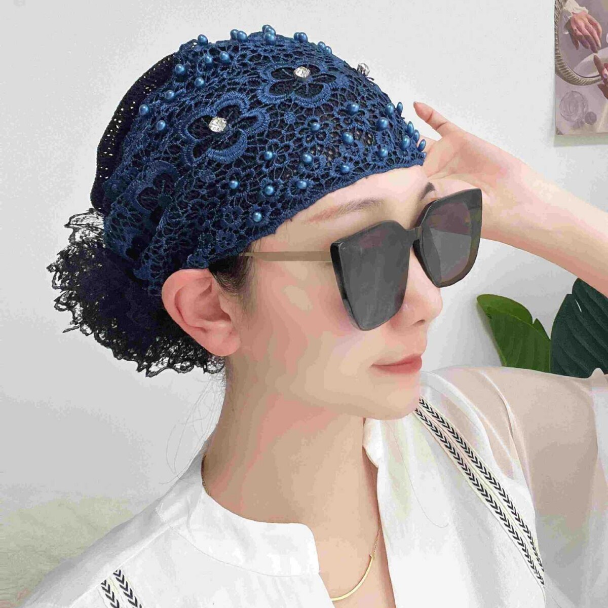 Mujeres Diadema Sombrero Cubierta para la Cabeza Gorras Turbante Islámico Pérdida de Cabello Gorro Dama Prendas para la Cabeza - Imagen 25 de 37