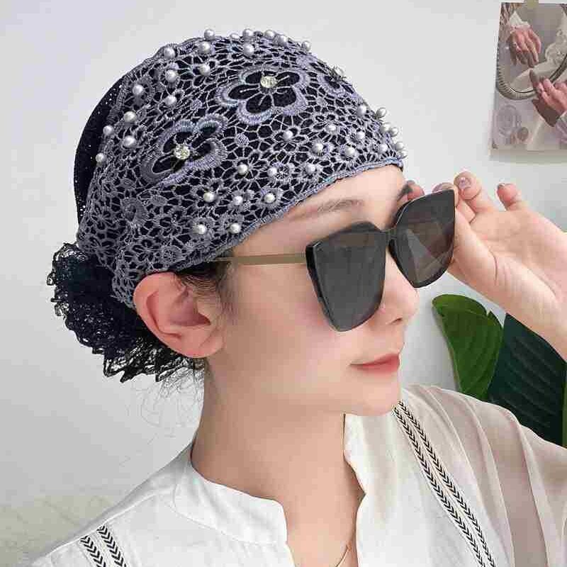 Mujeres Diadema Sombrero Cubierta para la Cabeza Gorras Turbante Islámico Pérdida de Cabello Gorro Dama Prendas para la Cabeza - Imagen 26 de 37