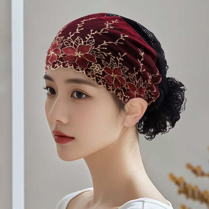 Sombreros de hiyab con flores para mujeres musulmanas cubierta envolvente gorras cáncer quimioterapia gorro islámico - Imagen 32 de 35