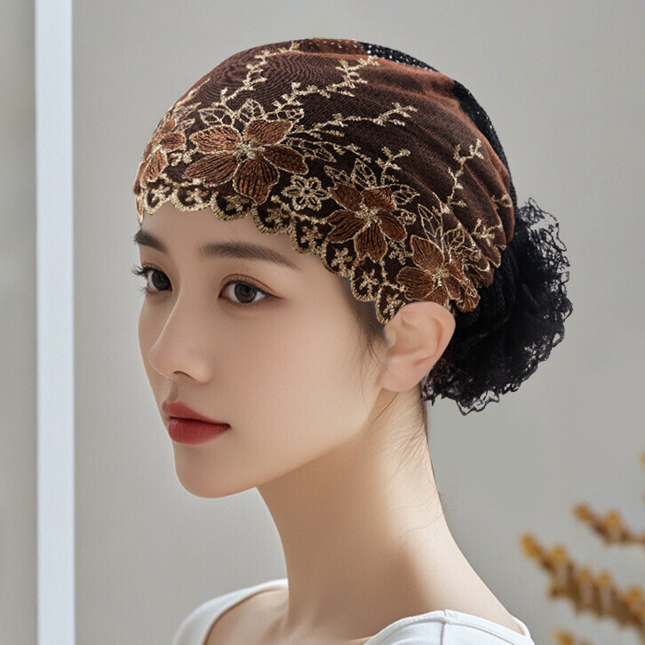 Sombreros de hiyab con flores para mujeres musulmanas cubierta envolvente gorras cáncer quimioterapia gorro islámico - Imagen 33 de 35