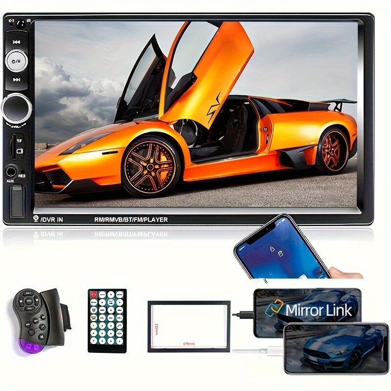 Double Din 7″ Touch Screen Car Stereo Wireless FM Radio/Remote Control no Camera